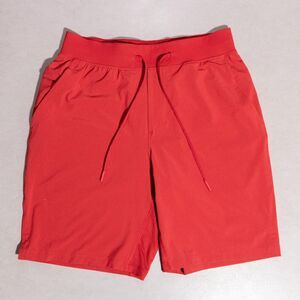 Lululemon T.H.E. Linerless 9" Red Active Stretch Gym Workout Shorts Men's Medium
